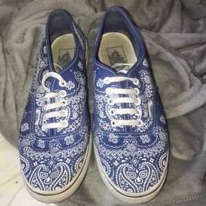 Blue bandana vans women’s size 8